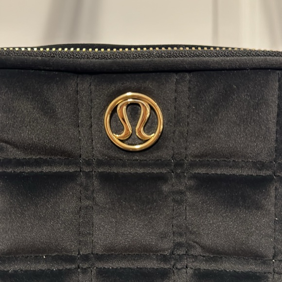 Lululemon Black Velour Camera Bag with Gold - Picture 3 of 8